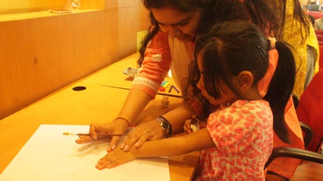Expressions India: Center for Child Development and Adolescent Wellbeing, Moolchand Medcity, New Delhi celebrating: World Austim Awareness Day - Click to Enlarge