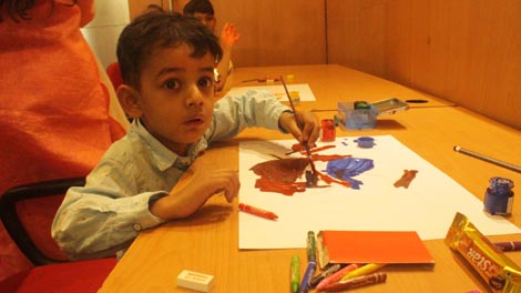 Expressions India: Center for Child Development and Adolescent Wellbeing, Moolchand Medcity, New Delhi celebrating: World Austim Awareness Day - Click to Enlarge