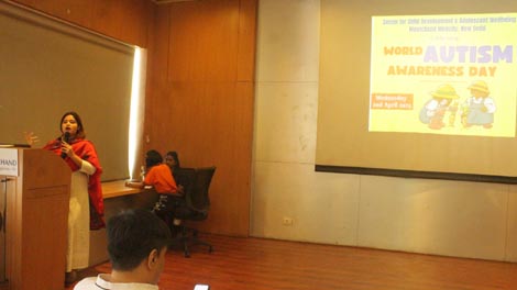 Expressions India: Center for Child Development and Adolescent Wellbeing, Moolchand Medcity, New Delhi celebrating: World Austim Awareness Day - Click to Enlarge
