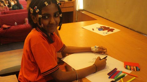 Expressions India: Center for Child Development and Adolescent Wellbeing, Moolchand Medcity, New Delhi celebrating: World Austim Awareness Day - Click to Enlarge