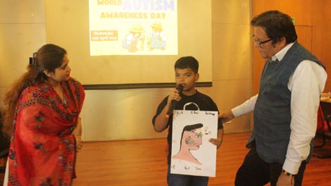 Expressions India: Center for Child Development and Adolescent Wellbeing, Moolchand Medcity, New Delhi celebrating: World Austim Awareness Day - Click to Enlarge
