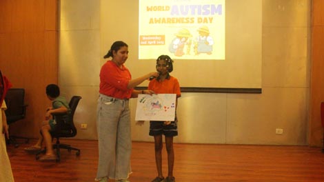 Expressions India: Center for Child Development and Adolescent Wellbeing, Moolchand Medcity, New Delhi celebrating: World Austim Awareness Day - Click to Enlarge