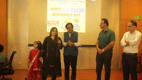 Expressions India: Center for Child Development and Adolescent Wellbeing, Moolchand Medcity, New Delhi celebrating: World Austim Awareness Day - Click to Enlarge