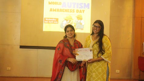 Expressions India: Center for Child Development and Adolescent Wellbeing, Moolchand Medcity, New Delhi celebrating: World Austim Awareness Day - Click to Enlarge