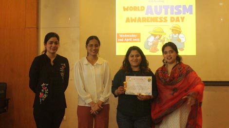 Expressions India: Center for Child Development and Adolescent Wellbeing, Moolchand Medcity, New Delhi celebrating: World Austim Awareness Day - Click to Enlarge