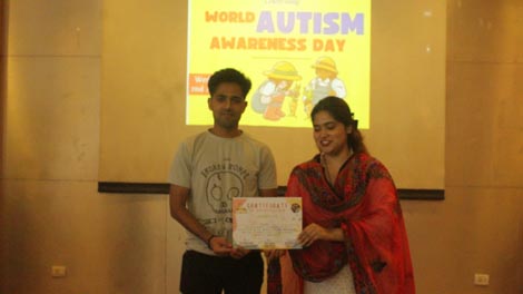 Expressions India: Center for Child Development and Adolescent Wellbeing, Moolchand Medcity, New Delhi celebrating: World Austim Awareness Day - Click to Enlarge