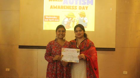 Expressions India: Center for Child Development and Adolescent Wellbeing, Moolchand Medcity, New Delhi celebrating: World Austim Awareness Day - Click to Enlarge