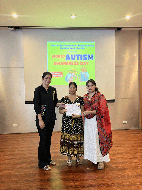 Expressions India: Center for Child Development and Adolescent Wellbeing, Moolchand Medcity, New Delhi celebrating: World Austim Awareness Day - Click to Enlarge