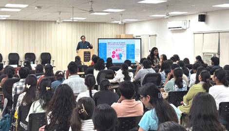 Expressions India: Annual Academic Day of the B.A. Programme Association at Kamala Nehru College: From Scroll to Soul � The Impact of Social Media on Mental Health - Click to Enlarge